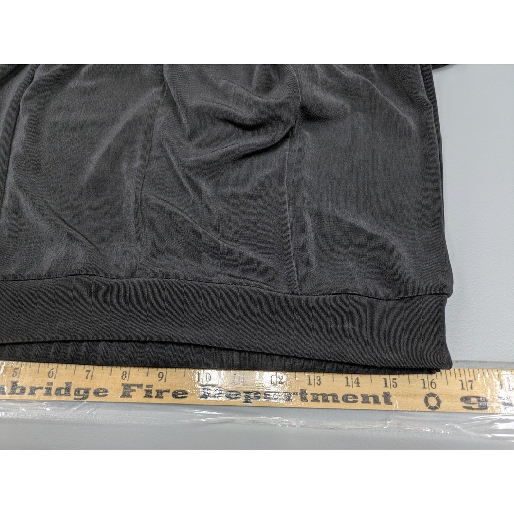 Traveler Slinky Black Skirt Petite Large Wrinkle Free Midi Office Siren Modest - Picture 5 of 6
